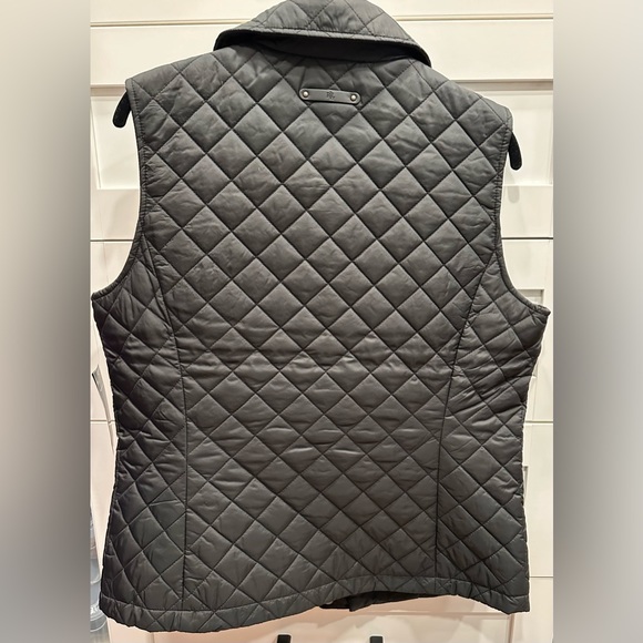 NWT Lauren Ralph Lauren Crest-Patch Diamond Quilted Black Vest - Picture 2 of 6